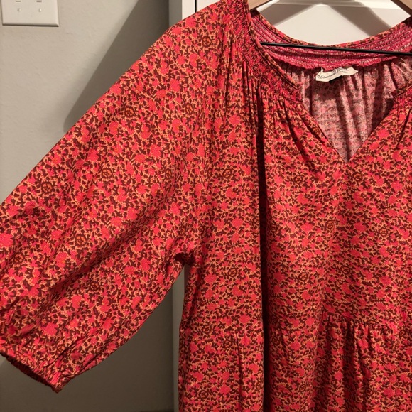 Universal Thread Target Floral Boho Puff Sleeve Tiered Flowy Dress Size XL - Picture 3 of 7